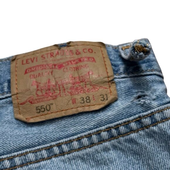 Levi's Denim Jeans Mens Size 38x31 (Fits 38x30) 550 Relaxed Fit Blue VTG Y2K - Picture 6 of 8